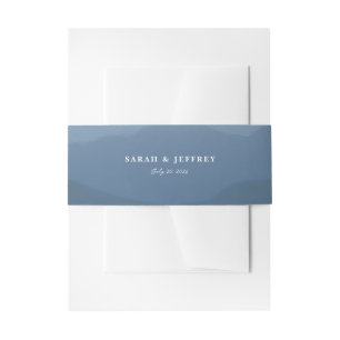 Mountain Range Wedding Invitation Belly Band
