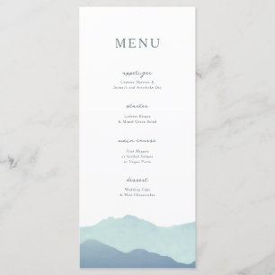 Mountain Range Wedding Menu