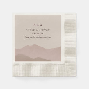 Mountain Range Wedding Napkin