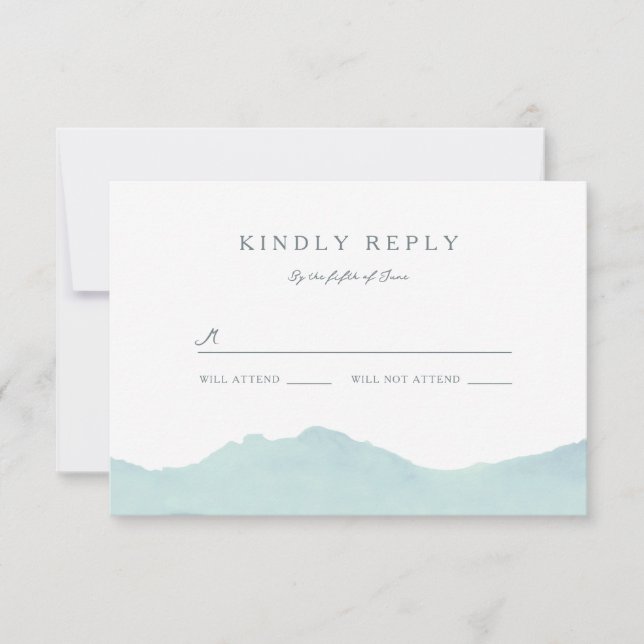 Mountain Range Wedding RSVP (Front)