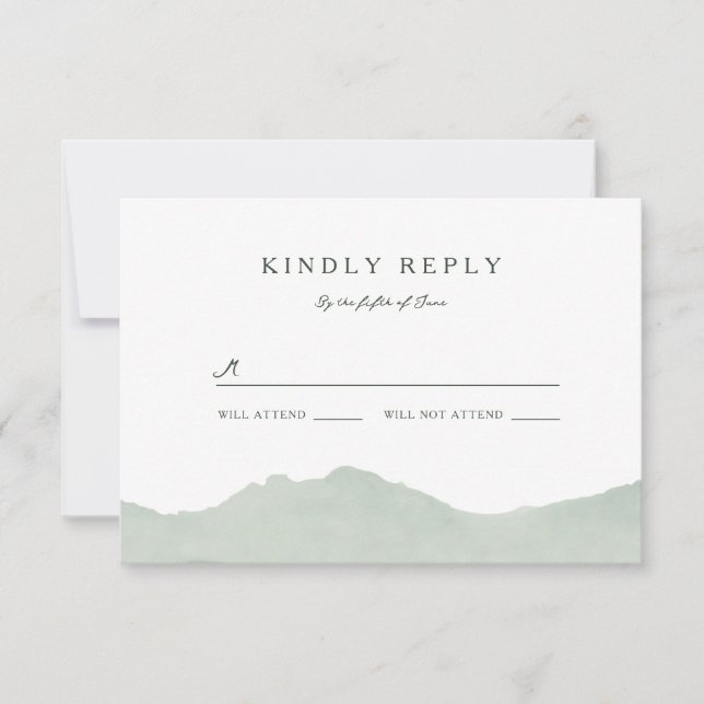 Mountain Range Wedding RSVP (Front)