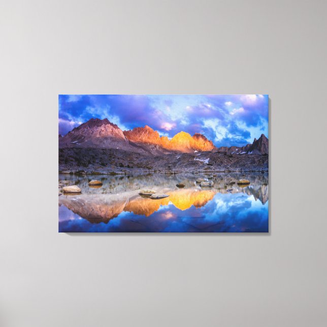 Mountain reflection, California Canvas Print (Front)