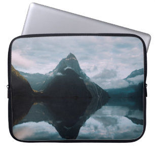 MOUNTAIN REFLECTION ON BODY OF WATER LAPTOP SLEEVE