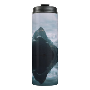 MOUNTAIN REFLECTION ON BODY OF WATER THERMAL TUMBLER