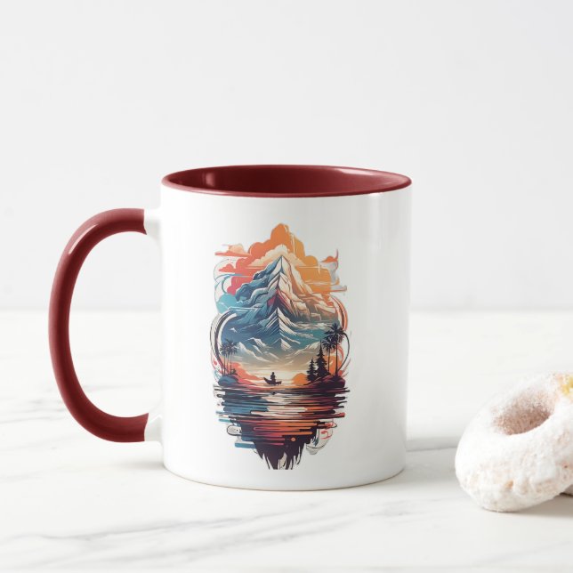 Mountain Reflections Mug (With Donut)