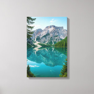 Mountain Reflections on Blue Lake Canvas Print