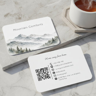 Mountain Rental Tour Guide QR Code Business Card