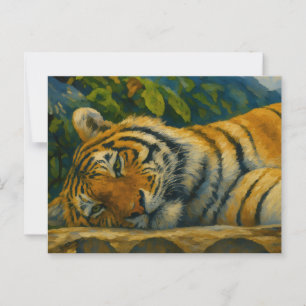 Mountain Rest – Tiger in the Wild Postcard