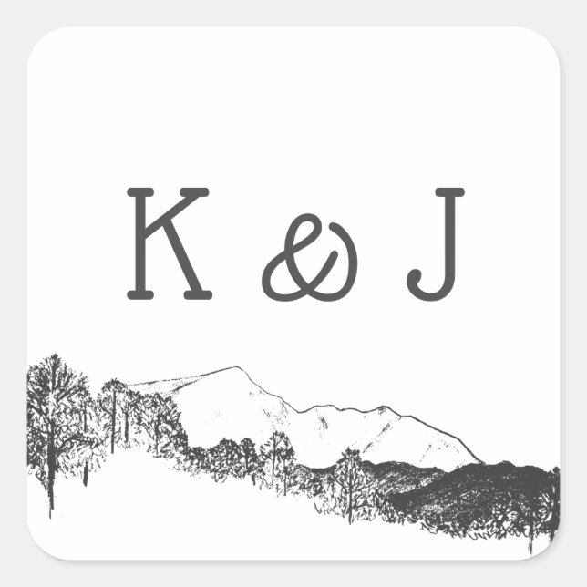 Mountain Retreat ⎥Monogram Sticker (Front)