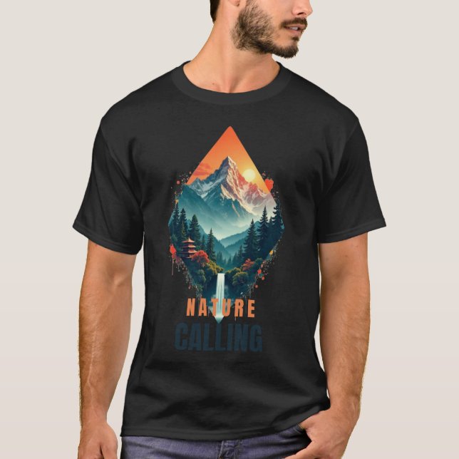 Mountain Retreat: Nature's Serenity and Splendour T-Shirt (Front)