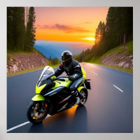 Mountain Ride Bike Scene For Motorcycle Lovers