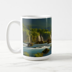 Mountain River in the forest Coffee Mug