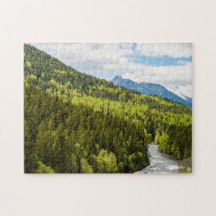 Mountain river in the forest of British Columbia Jigsaw Puzzle
