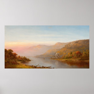 Mountain River Scene (Autumn of the Hudson) Poster