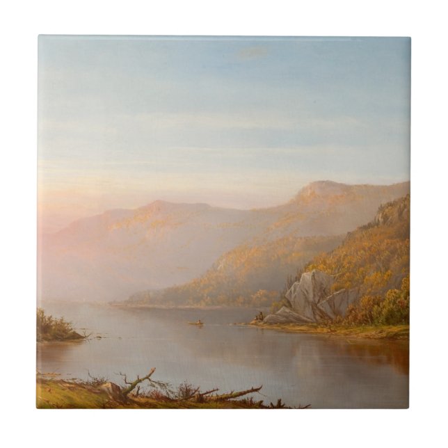 Mountain River Scene (Autumn of the Hudson) Tile (Front)