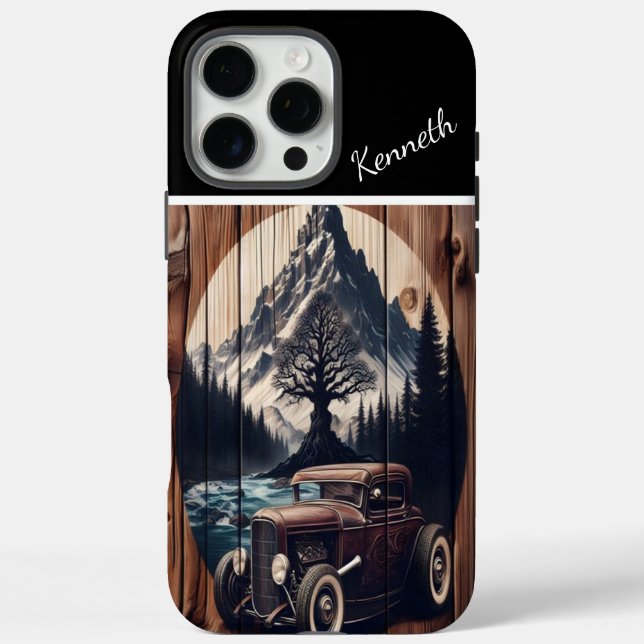 Mountain Road Hot Rod Case-Mate iPhone Case (Back)