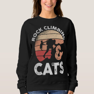 Mountain Rock Climber Cat Rock Climbing & Cats Sweatshirt