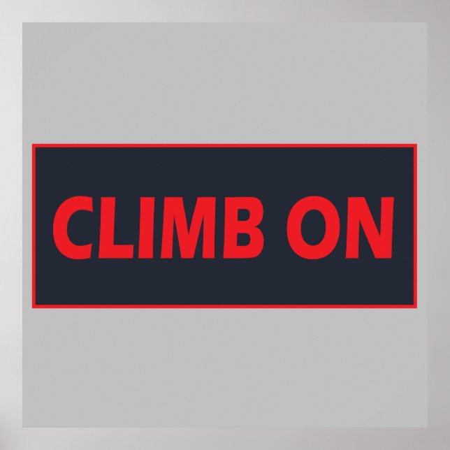 mountain rock Climbing climber climb design Poster (Front)