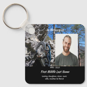 Mountain Rock Climbing Memorial Keepsake  Keychain