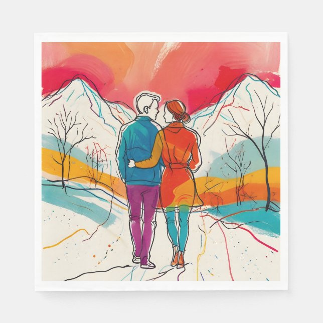Mountain Romance Napkin (Front)
