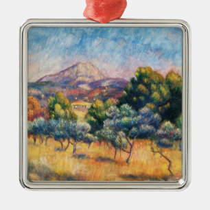 Mountain Sainte-Victoire Paysage by Renoir Metal Ornament