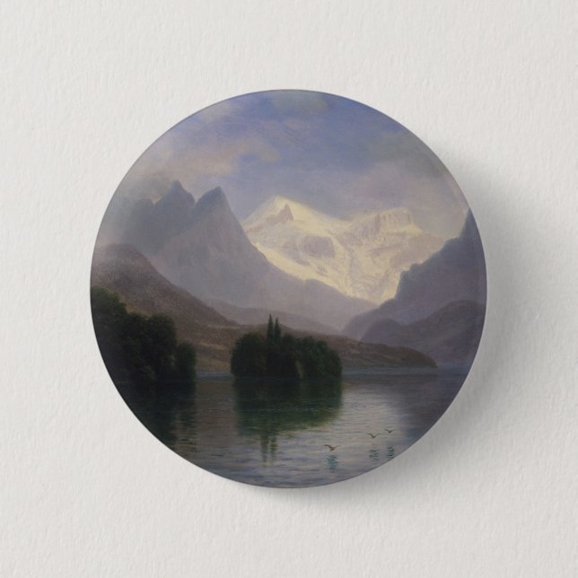Mountain Scene 2 Inch Round Button (Front)
