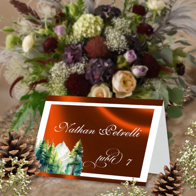 Mountain Scene - Copper Place Card (Creator Uploaded)