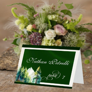 Mountain Scene - Emerald Place Card