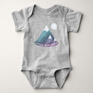 Mountain Scene Little Explorer Baby Bodysuit