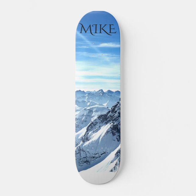 Mountain scene skateboard, custom name. skateboard (Front)