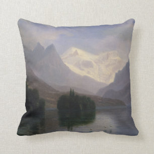 Mountain Scene Throw Pillow