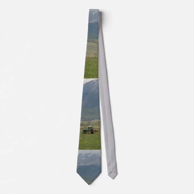 Mountain Scene With Tractor Necktie (Front)