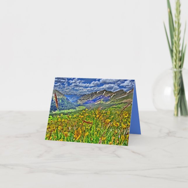 Mountain scenery notecard (Front)