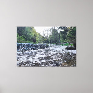 Mountain Scenic Autumn River - Wild Nature Romania Canvas Print