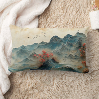 Mountain & Sea Panorama, 2-Sided Design, Lumbar Pillow
