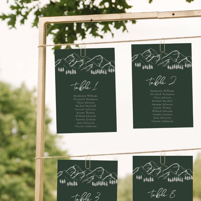 Mountain Seating Chart Card Pine Tree Outdoor (Creator Uploaded)