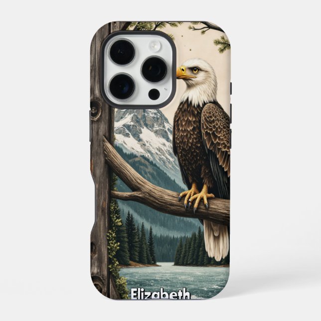 Mountain Sentinel: Eagle's Perch iPhone Case (Back)