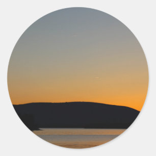 Mountain Silhouette Classic Round Sticker