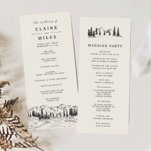 Mountain Sketch Mariage Cérémonie Programme