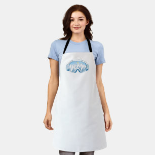 Mountain Ski Goggles Cooking Hobby   Apron
