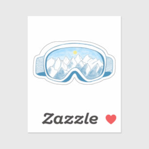 Mountain Ski Goggles Illustration  