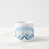 Mountain Ski Goggles Illustration