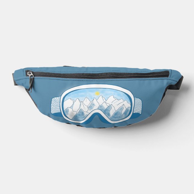 Mountain Ski Goggles Illustration  Fanny Pack (Lay Down)
