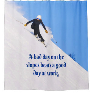 Mountain Ski Slopes Fresh Snow Fall Skiing Funny