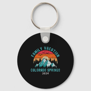 Mountain skiing hiking family vacation 2024 keychain