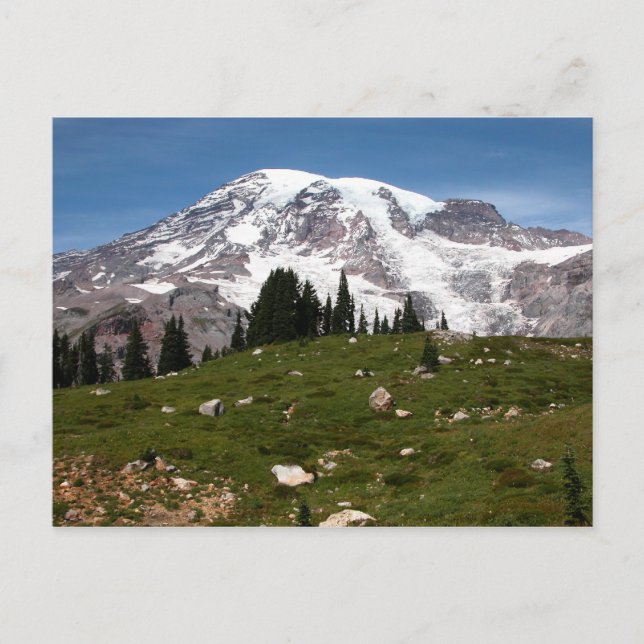 Mountain Skiing Postcard Winter (Front)