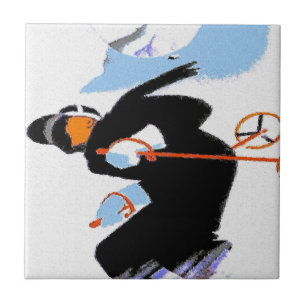 Mountain Snow Skier, Tile
