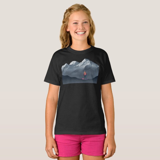 Mountain Snowboarder Adventure T-Shirt (Front Full)