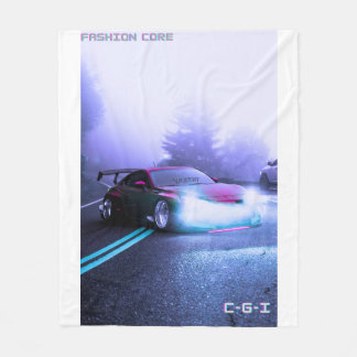 mountain sports car winter fleece blanket  