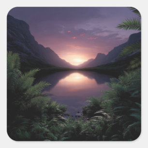 Mountain Square Sticker
